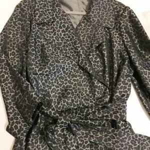 Alex Marie Gray Leopard Print Blazer